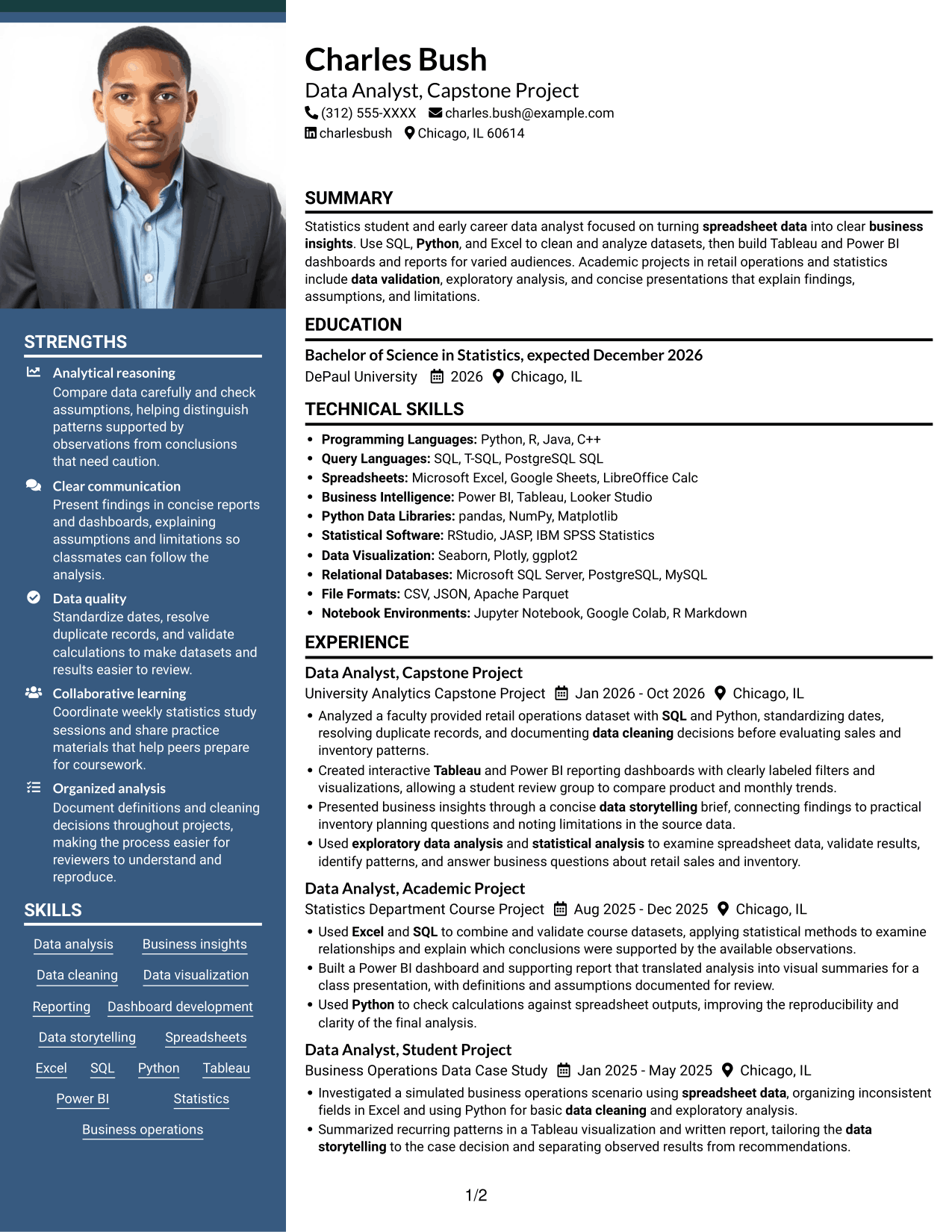 Resume example — page 1