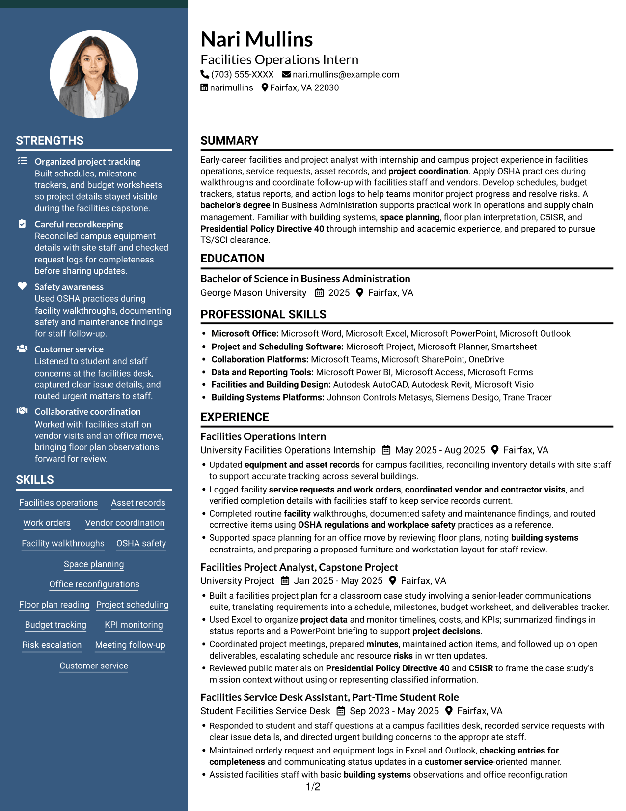 Resume example — page 1