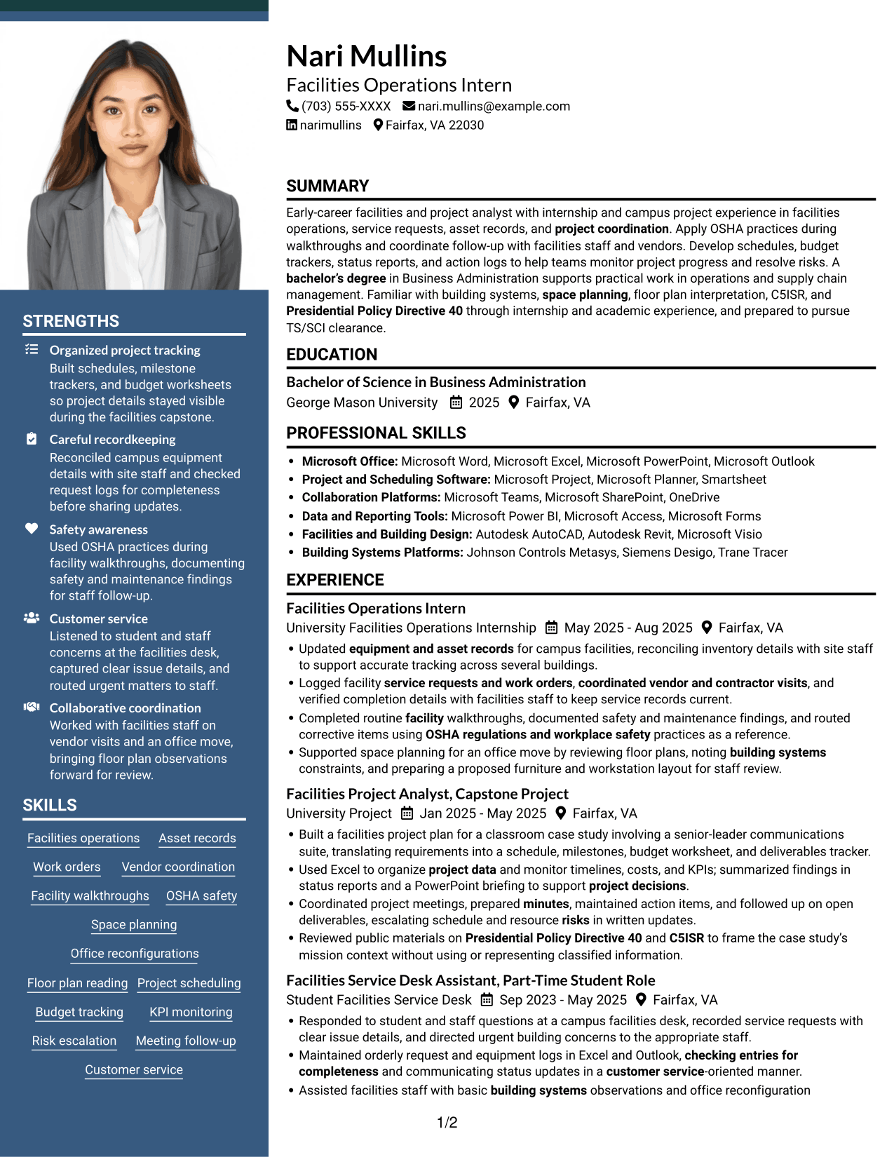 Resume example — page 1