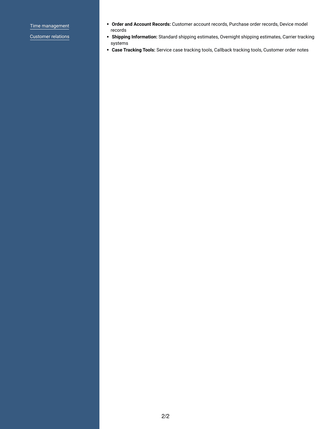 Resume example — page 2