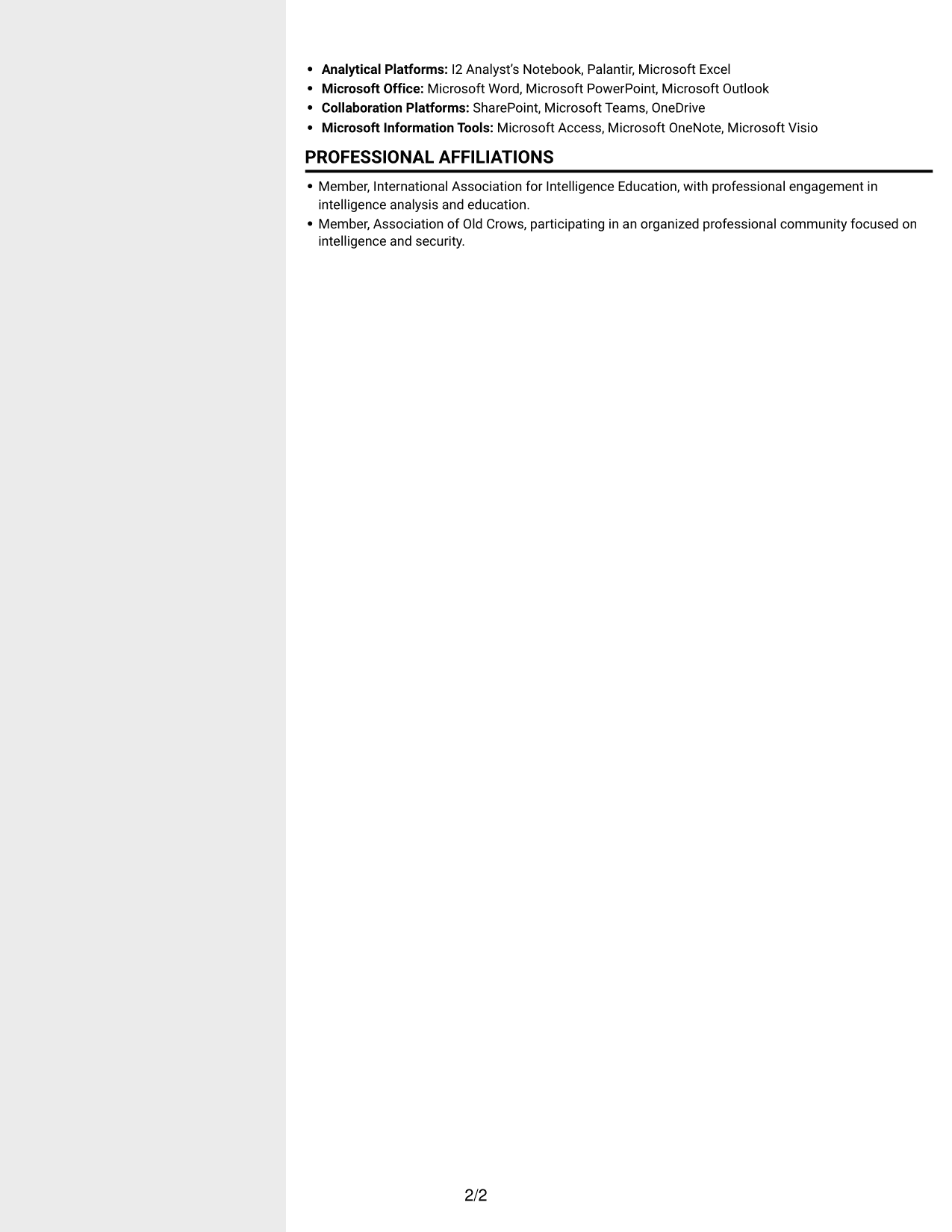 Resume example — page 2