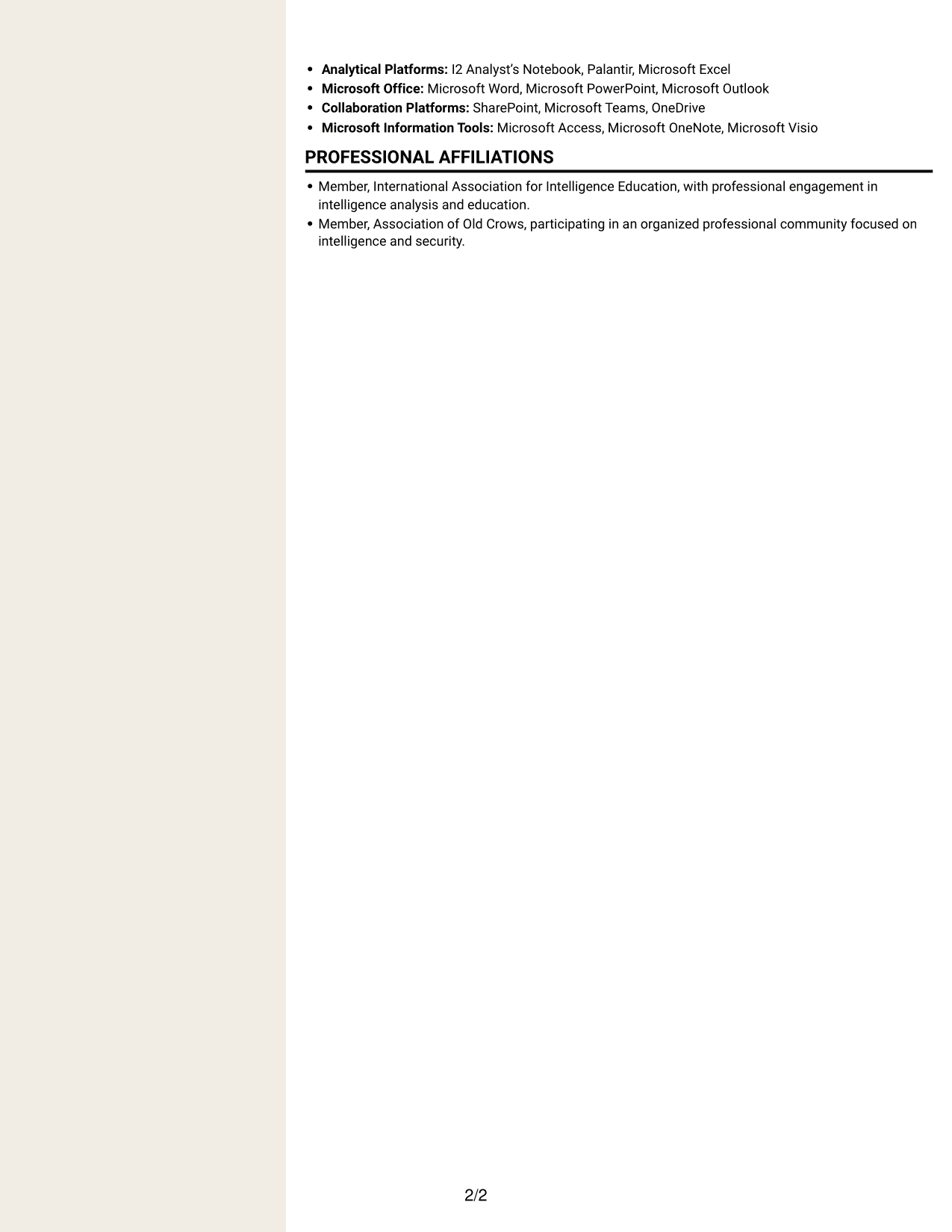 Resume example — page 2
