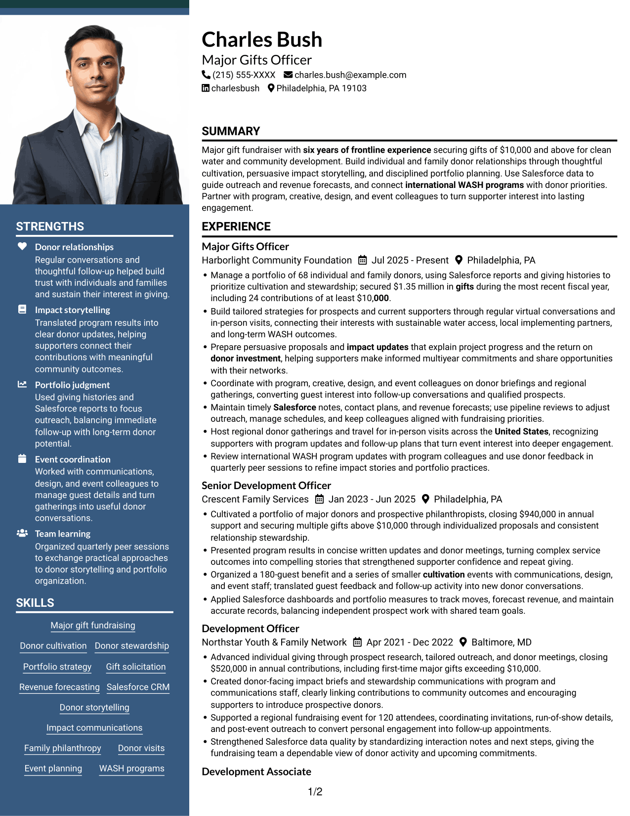 Resume example — page 1