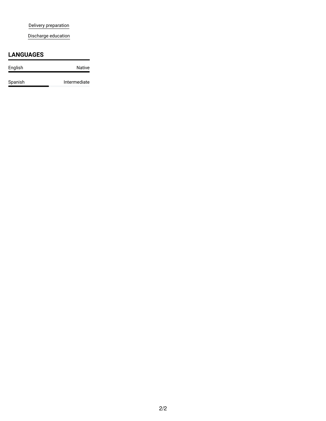 Resume example — page 2