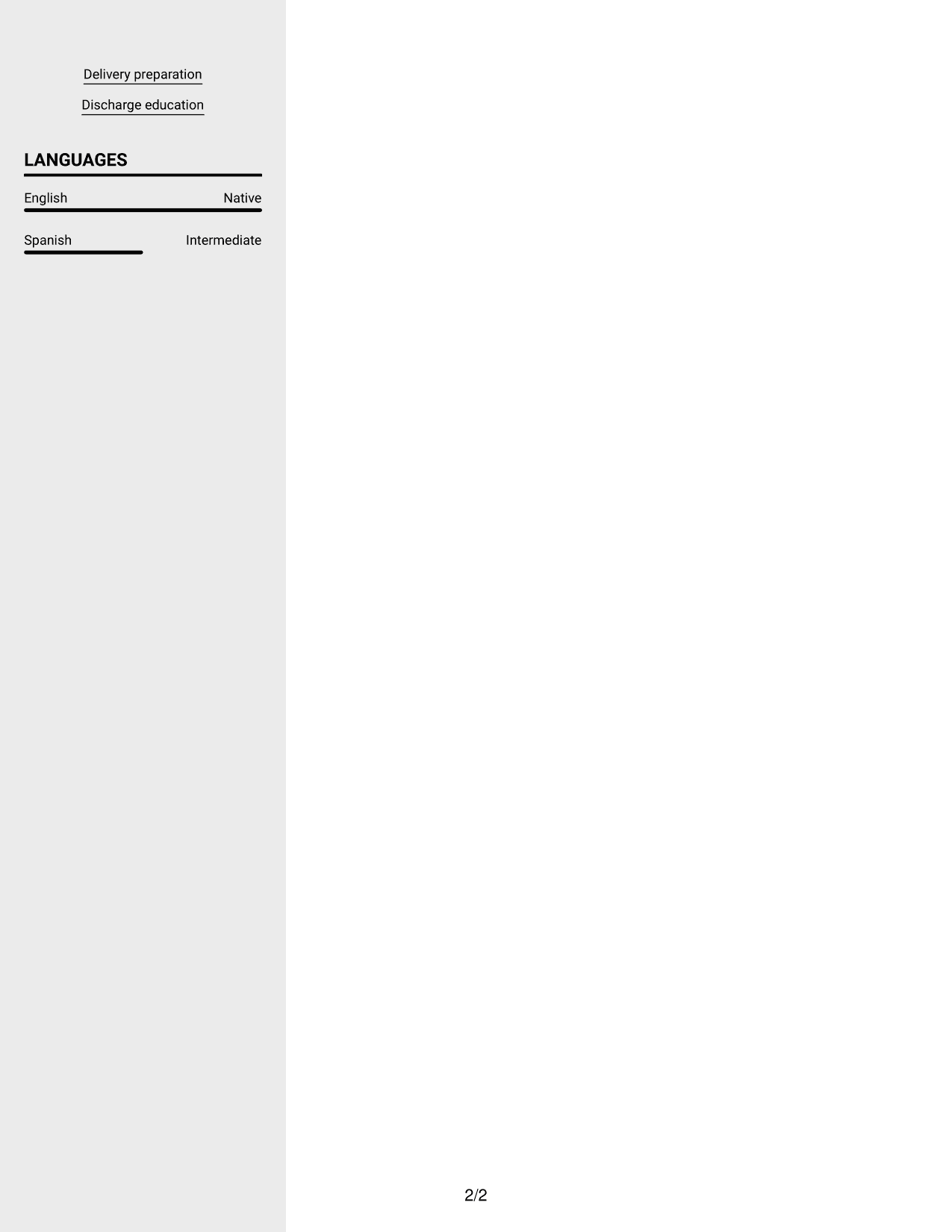 Resume example — page 2