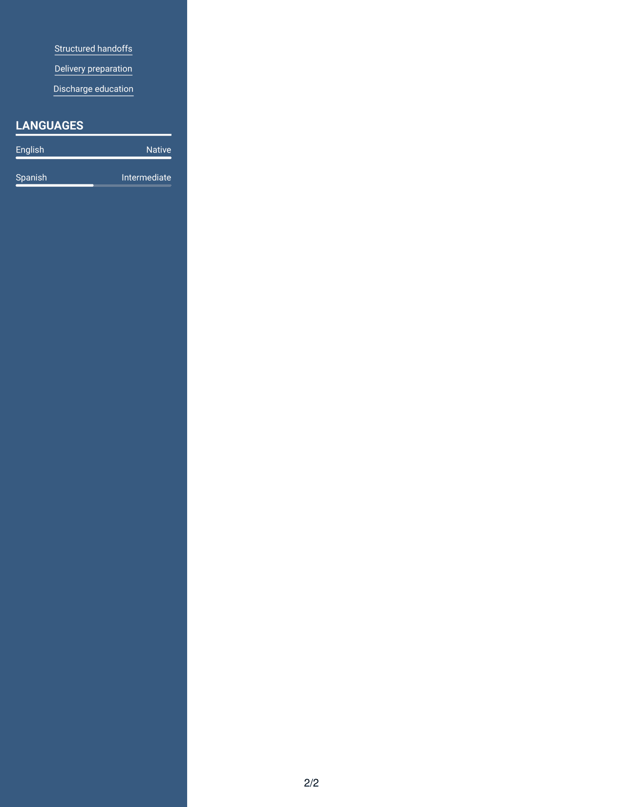 Resume example — page 2