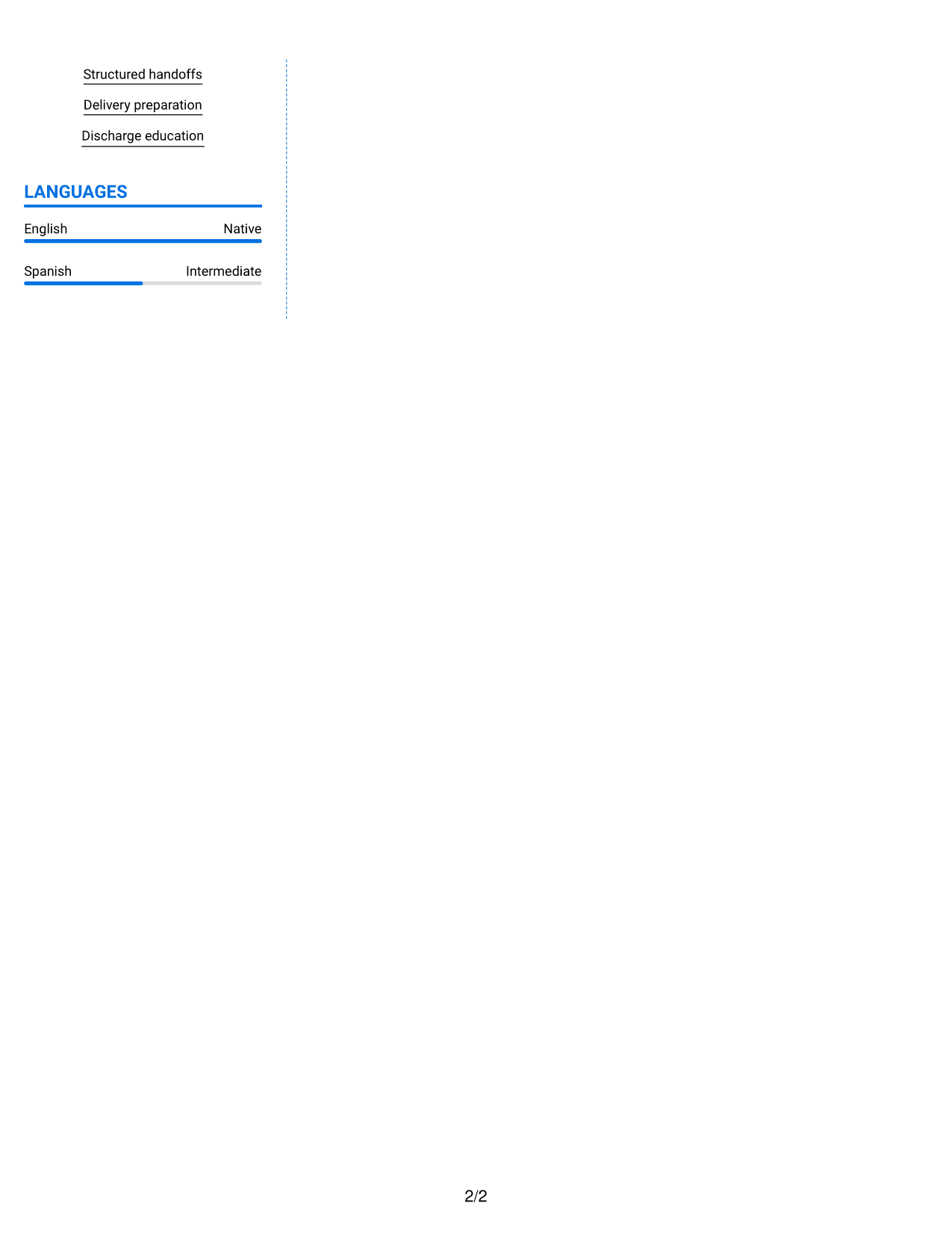 Resume example — page 2