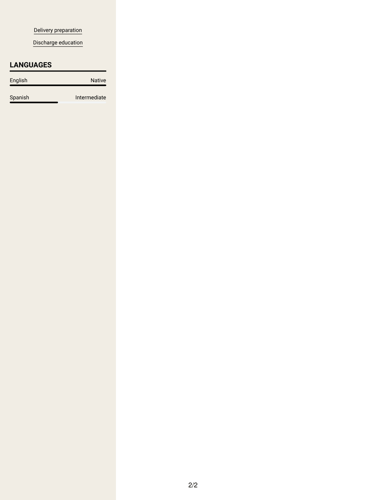 Resume example — page 2
