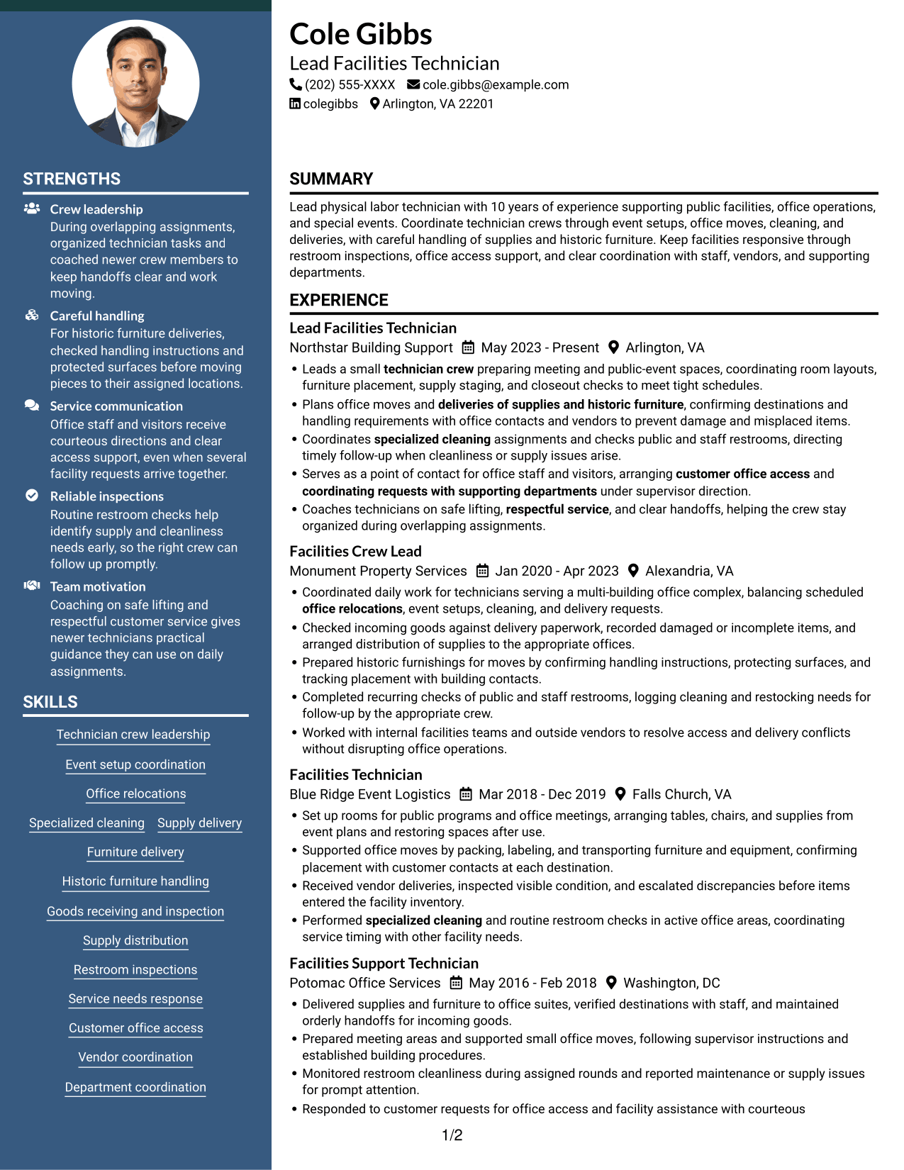Resume example — page 1