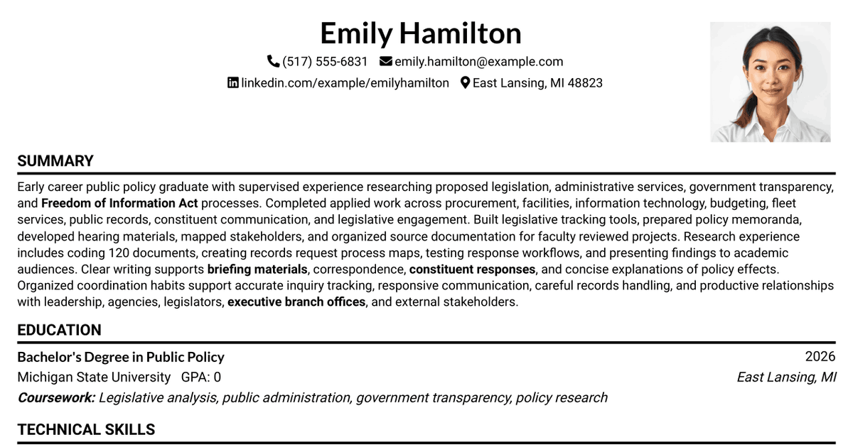 7 Legislative Analyst - Legislative, Engagement, and Transparency Resume Templates with Example