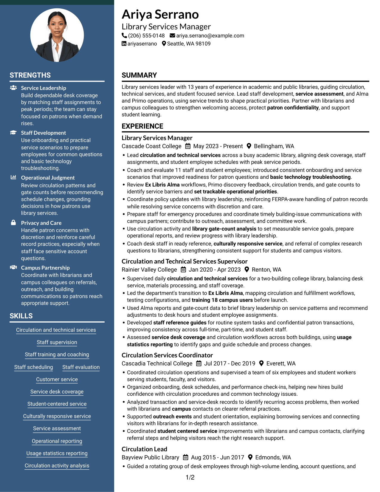 Resume example — page 1