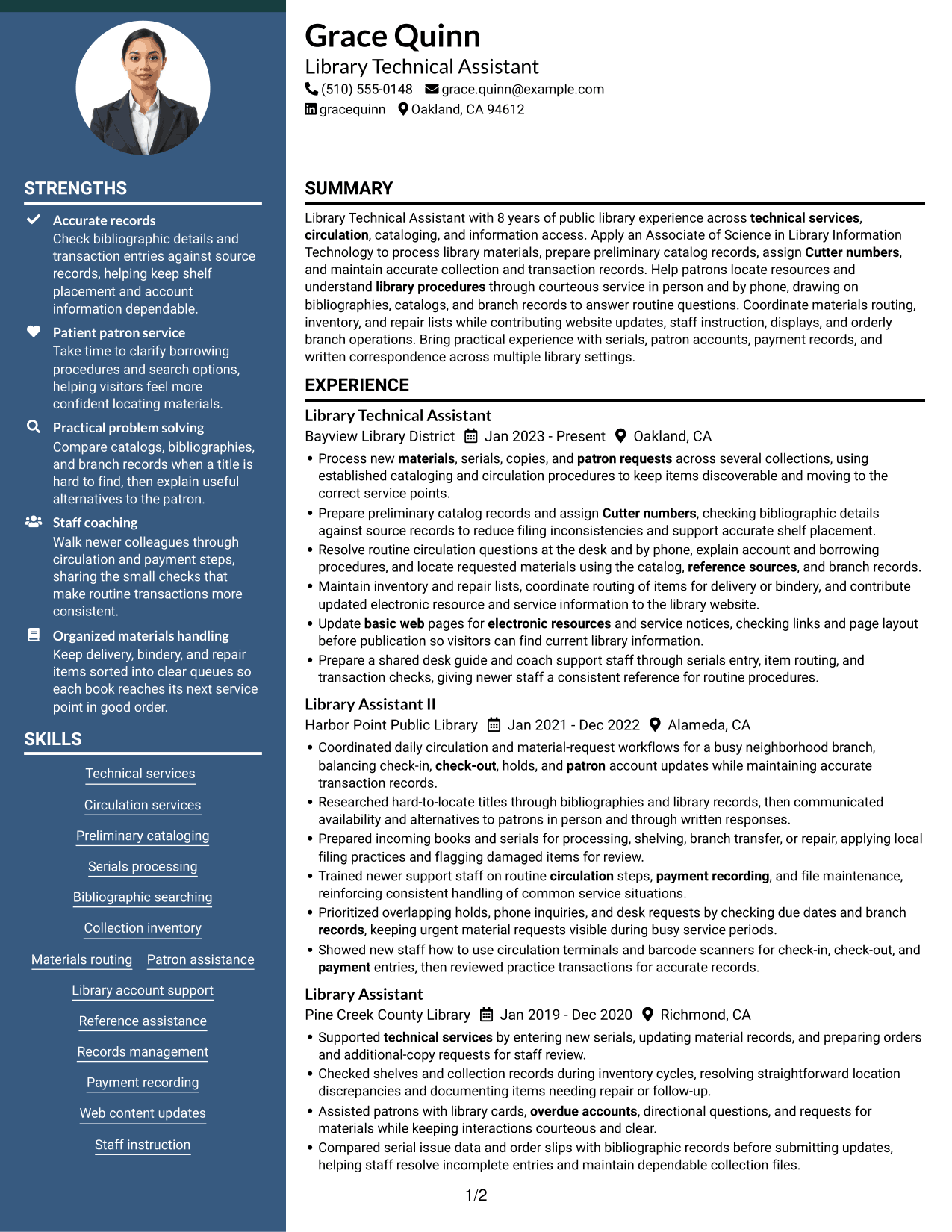 Resume example — page 1
