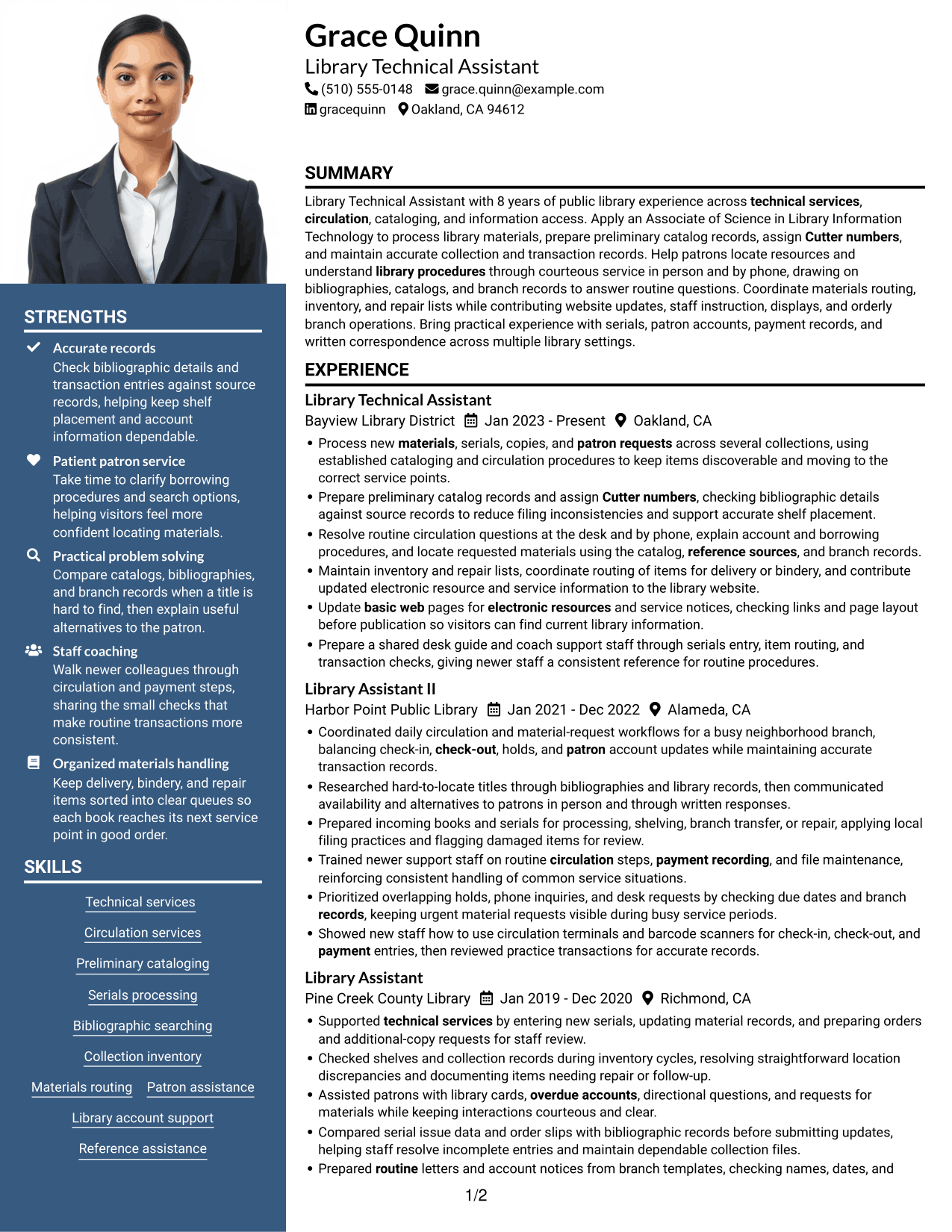 Resume example — page 1