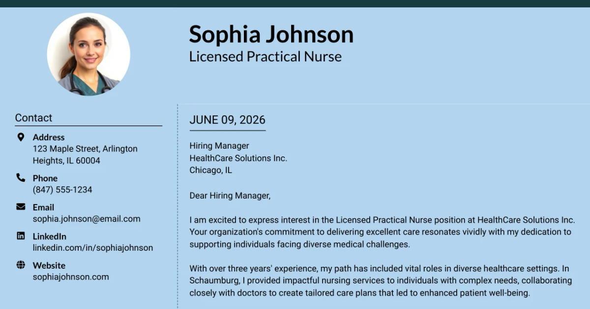 30+ Licensed Practical Nurse Cover Letter Templates with Example 2026