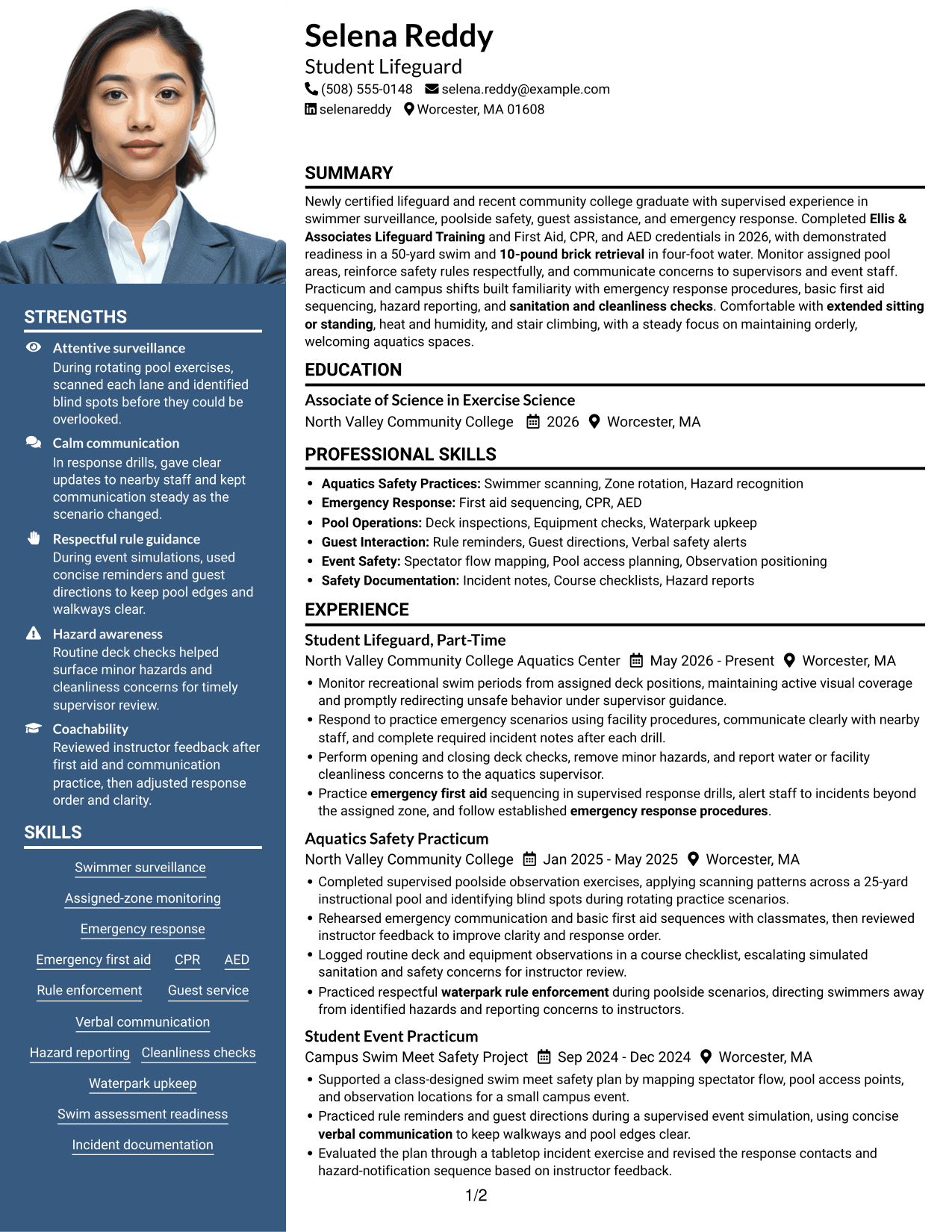 Resume example — page 1