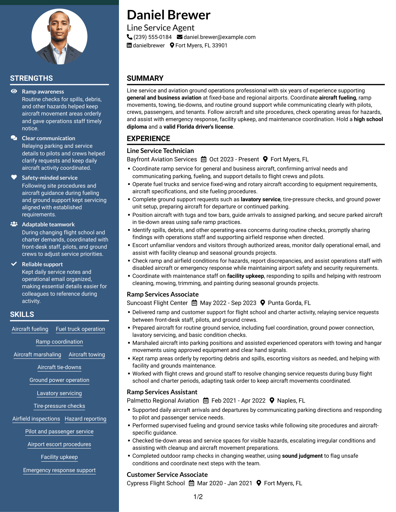 Resume example — page 1