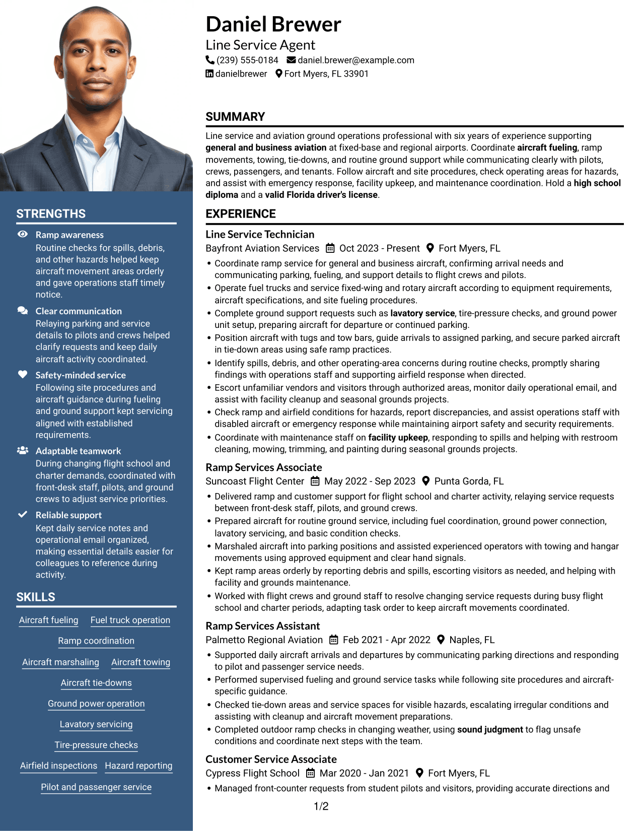 Resume example — page 1