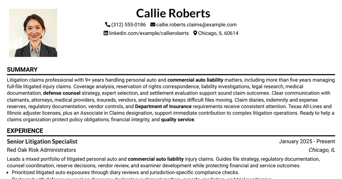 33 Litigation Specialist Resume Templates with Example 2026 (ATS-Optimized)