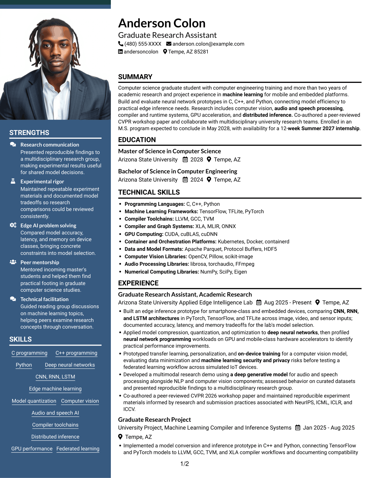 Resume example — page 1