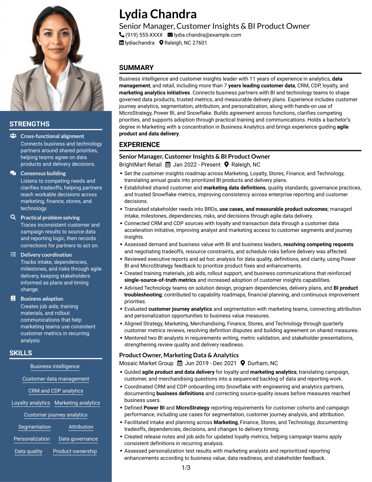 Resume example — page 1