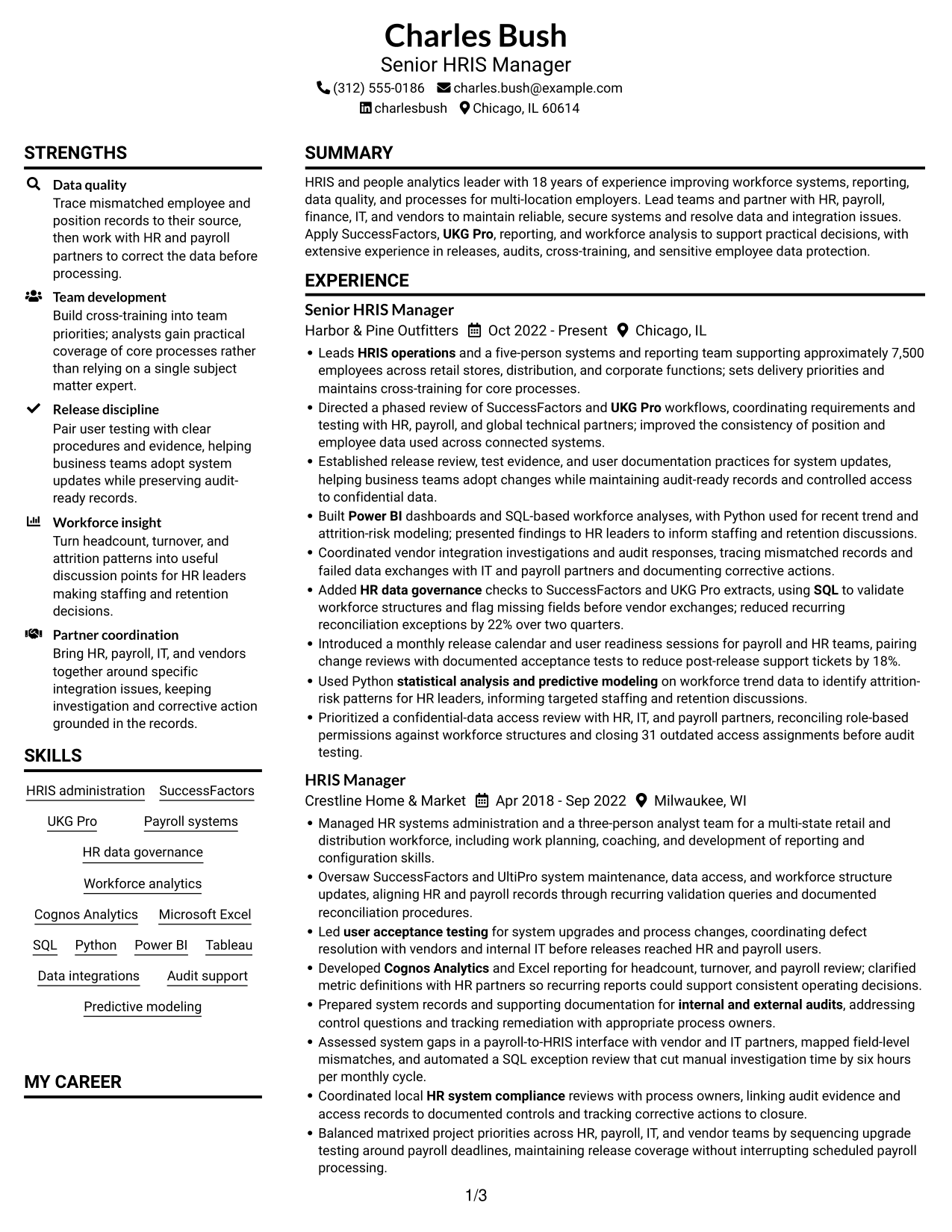 Resume example — page 1