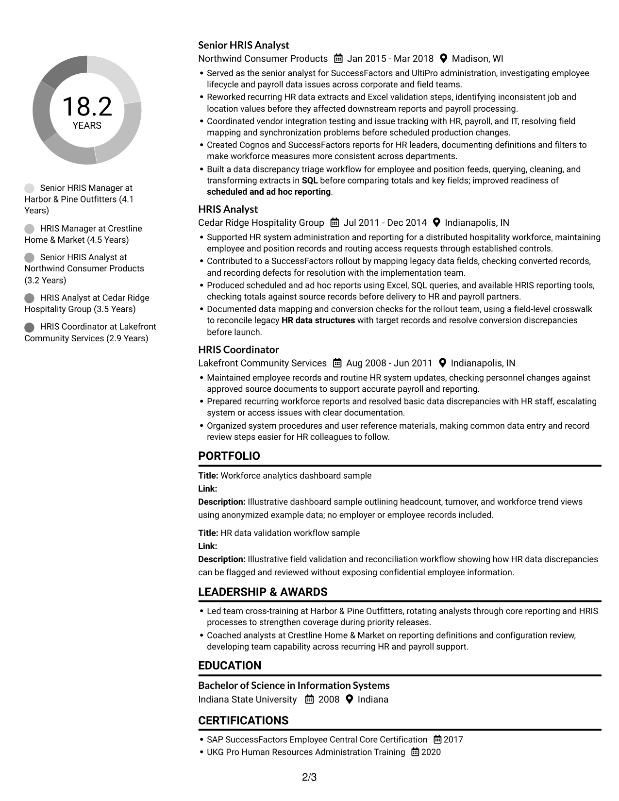 Resume example — page 2