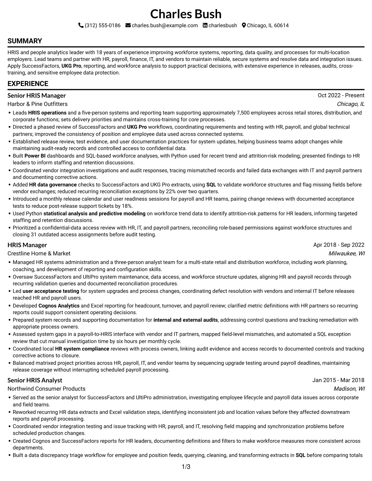 Resume example — page 1
