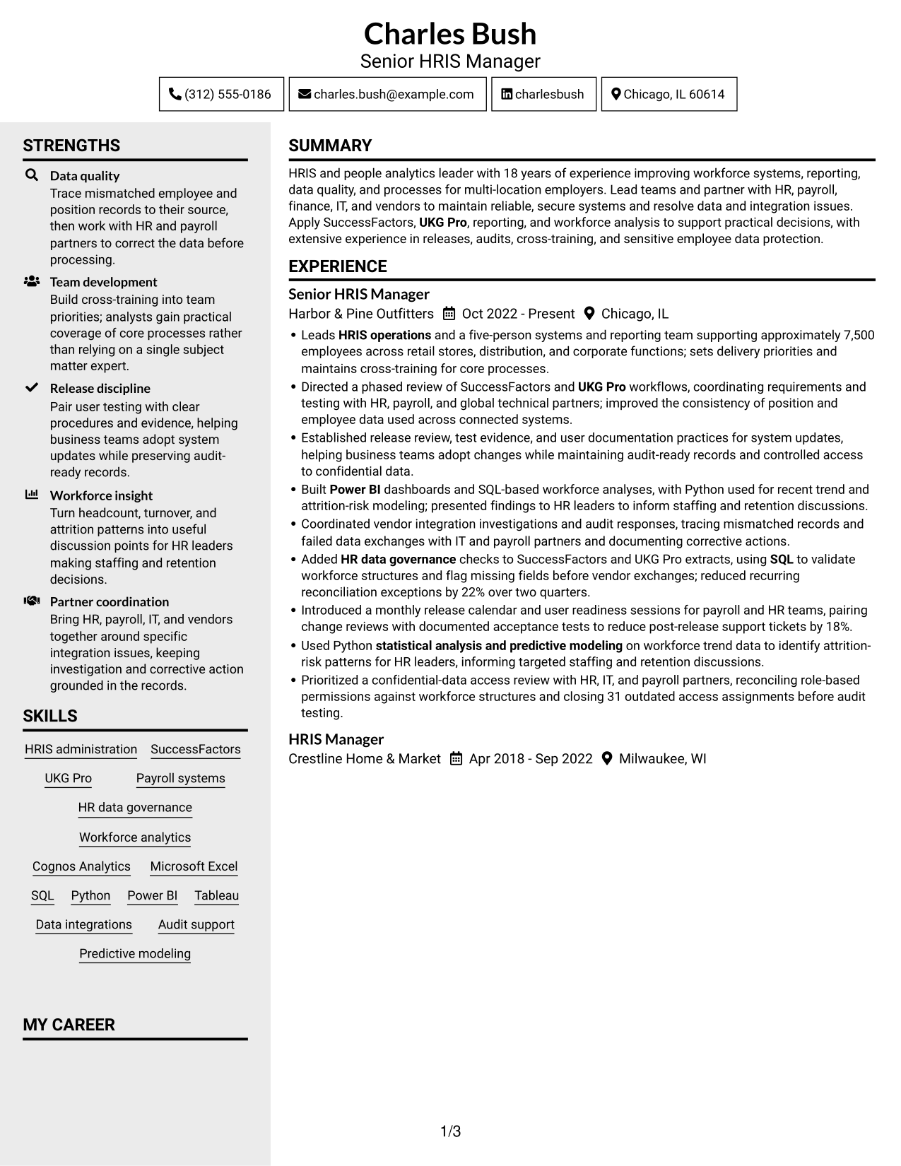 Resume example — page 1