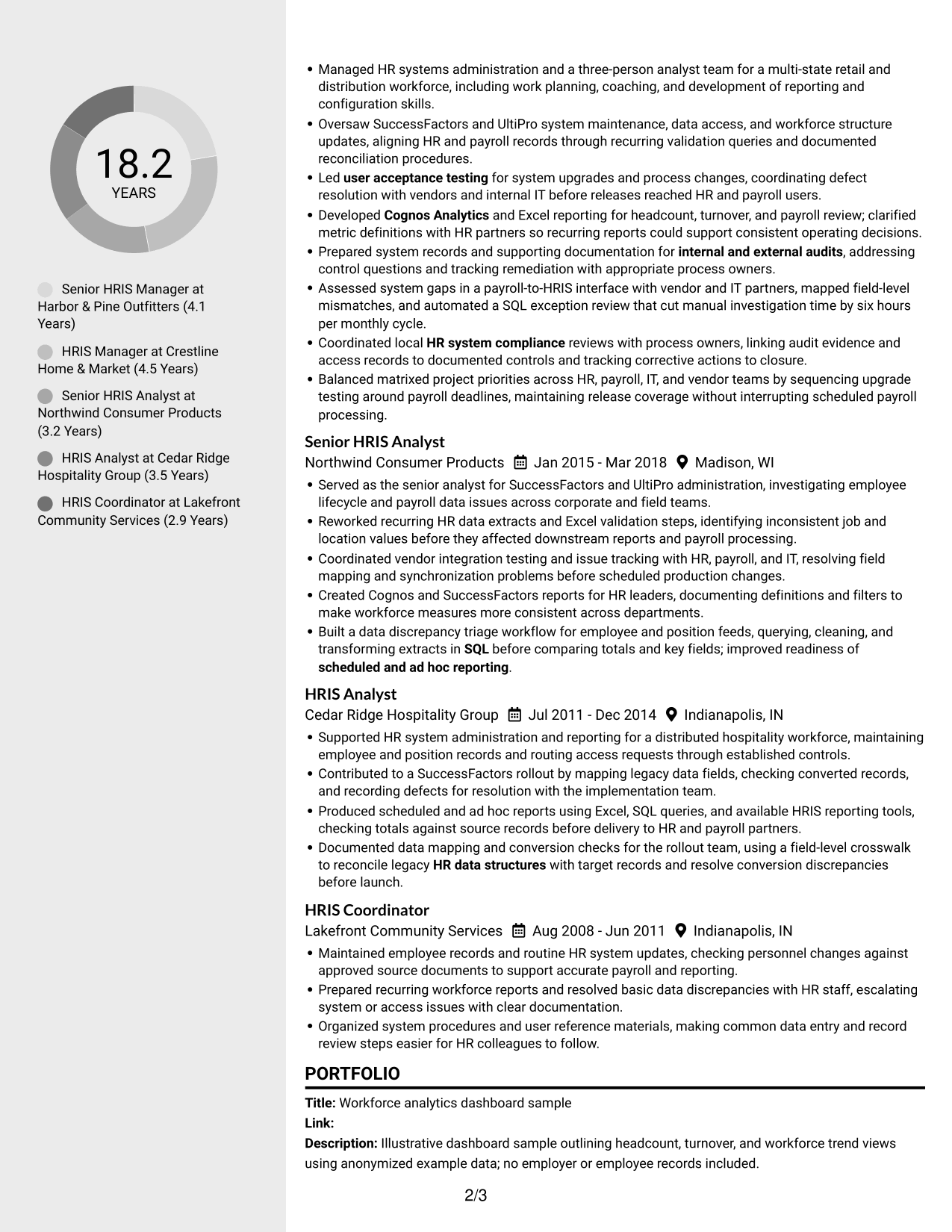 Resume example — page 2