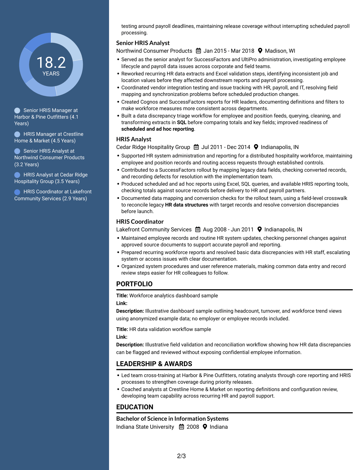 Resume example — page 2