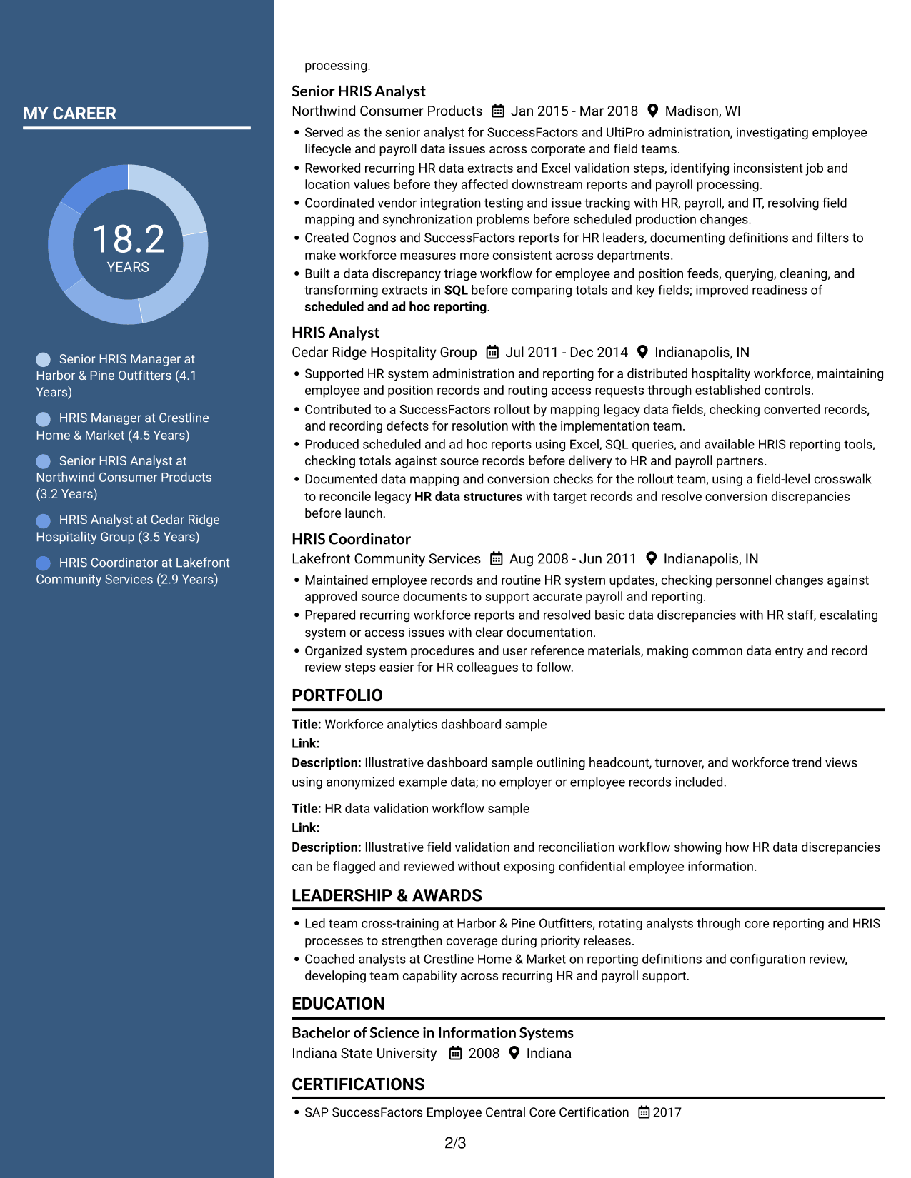Resume example — page 2