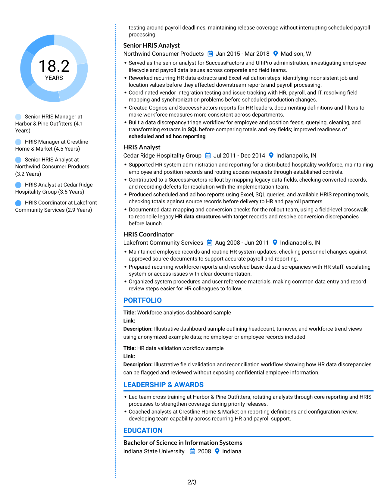 Resume example — page 2
