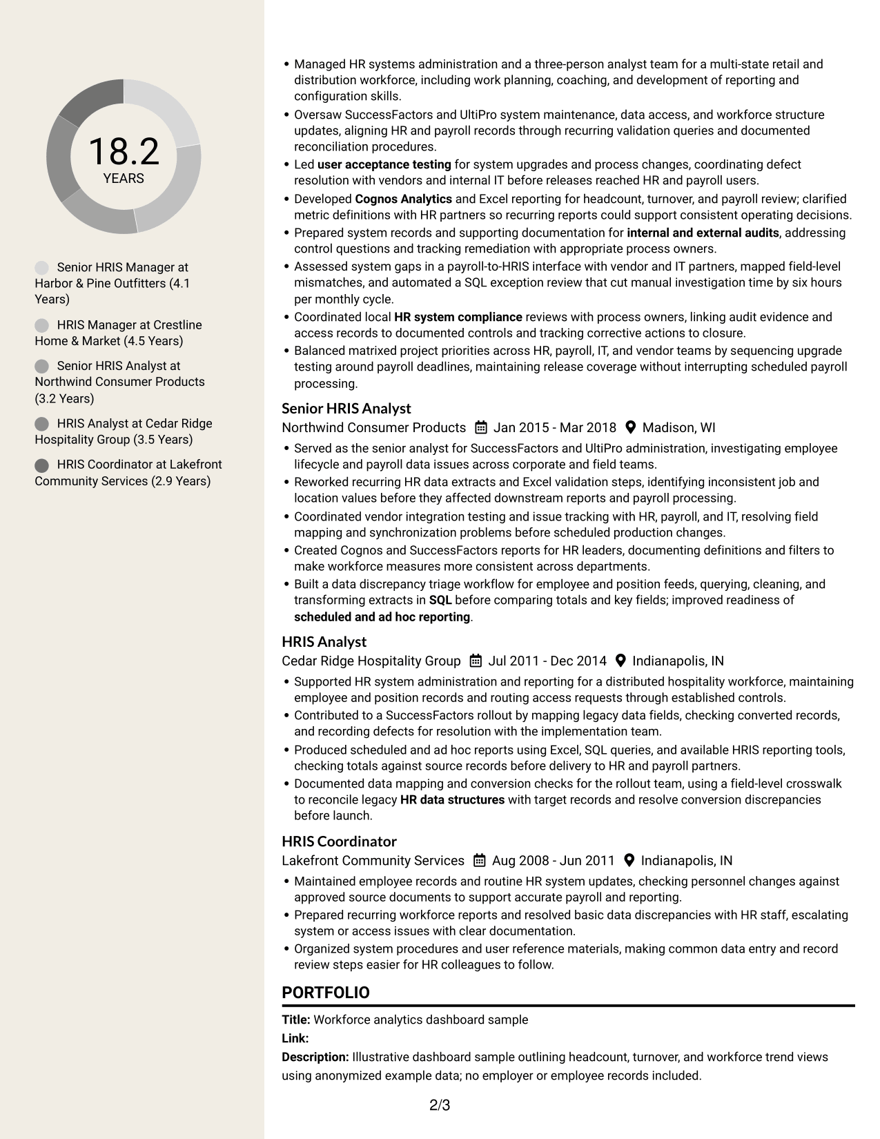 Resume example — page 2