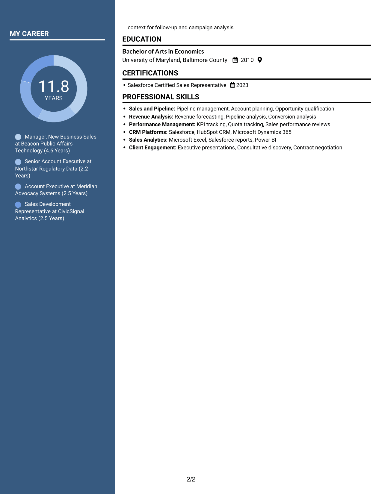 Resume example — page 2