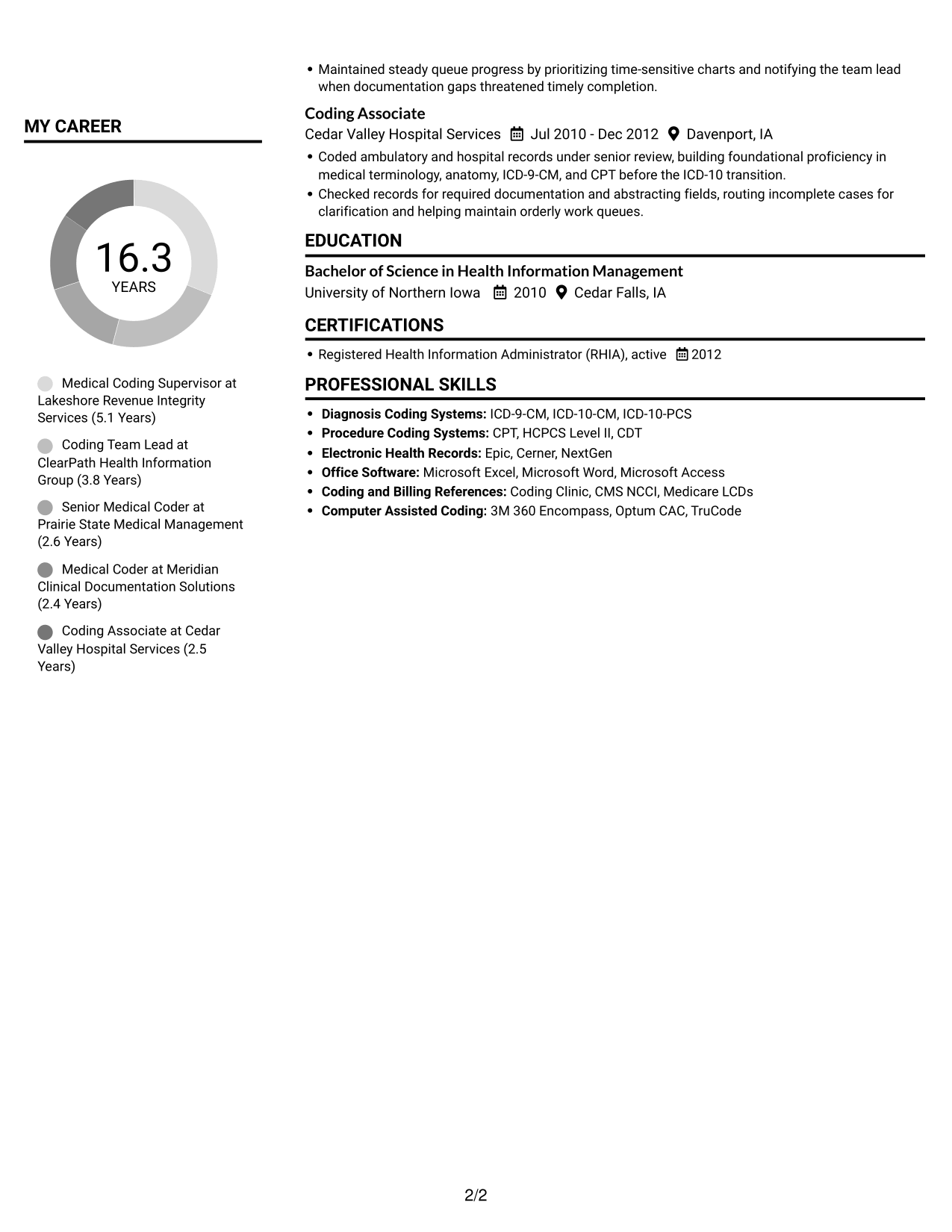 Resume example — page 2