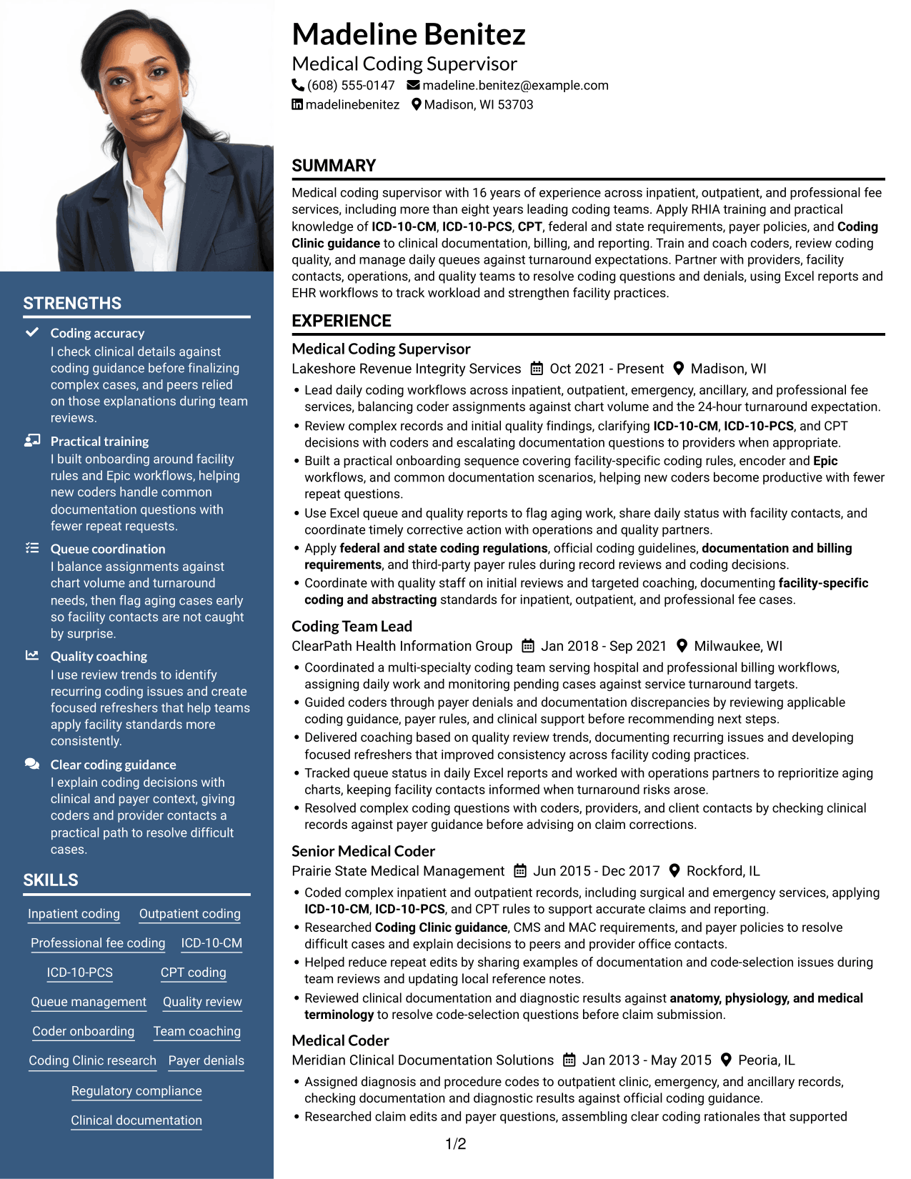 Resume example — page 1