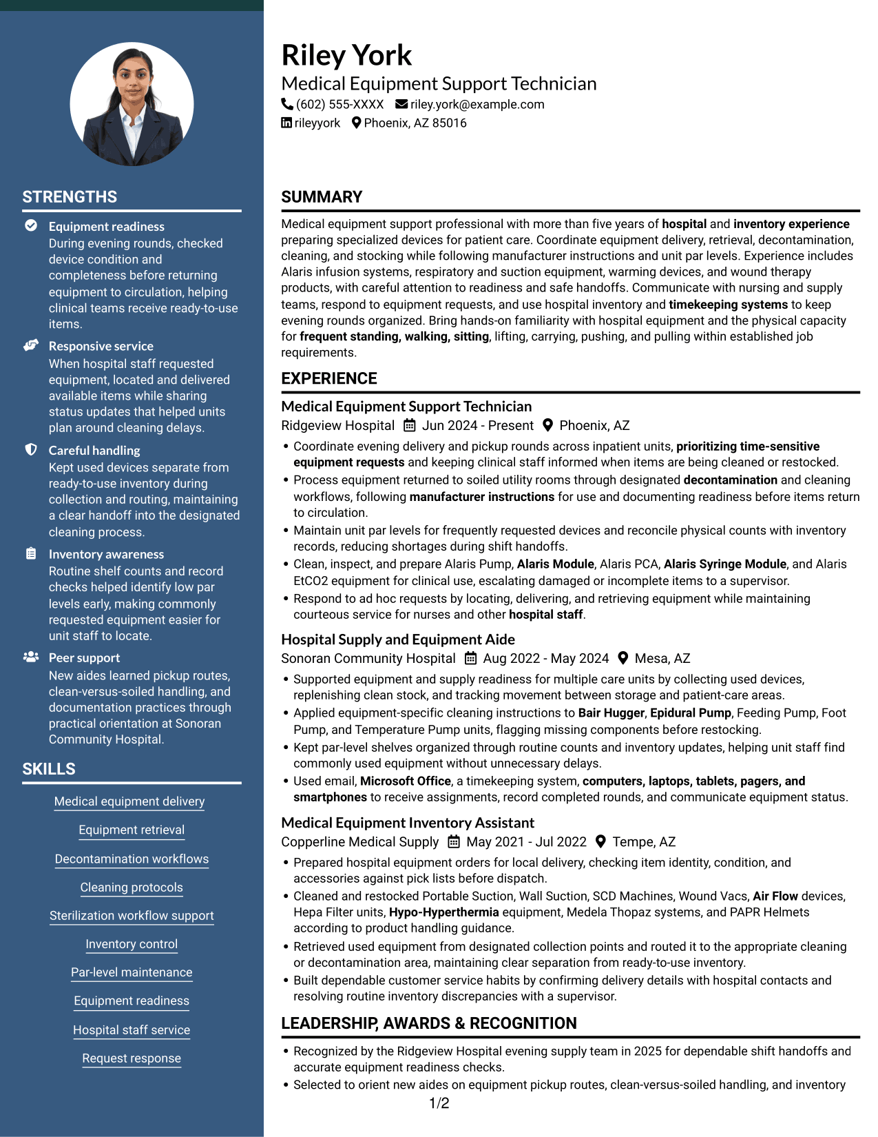 Resume example — page 1