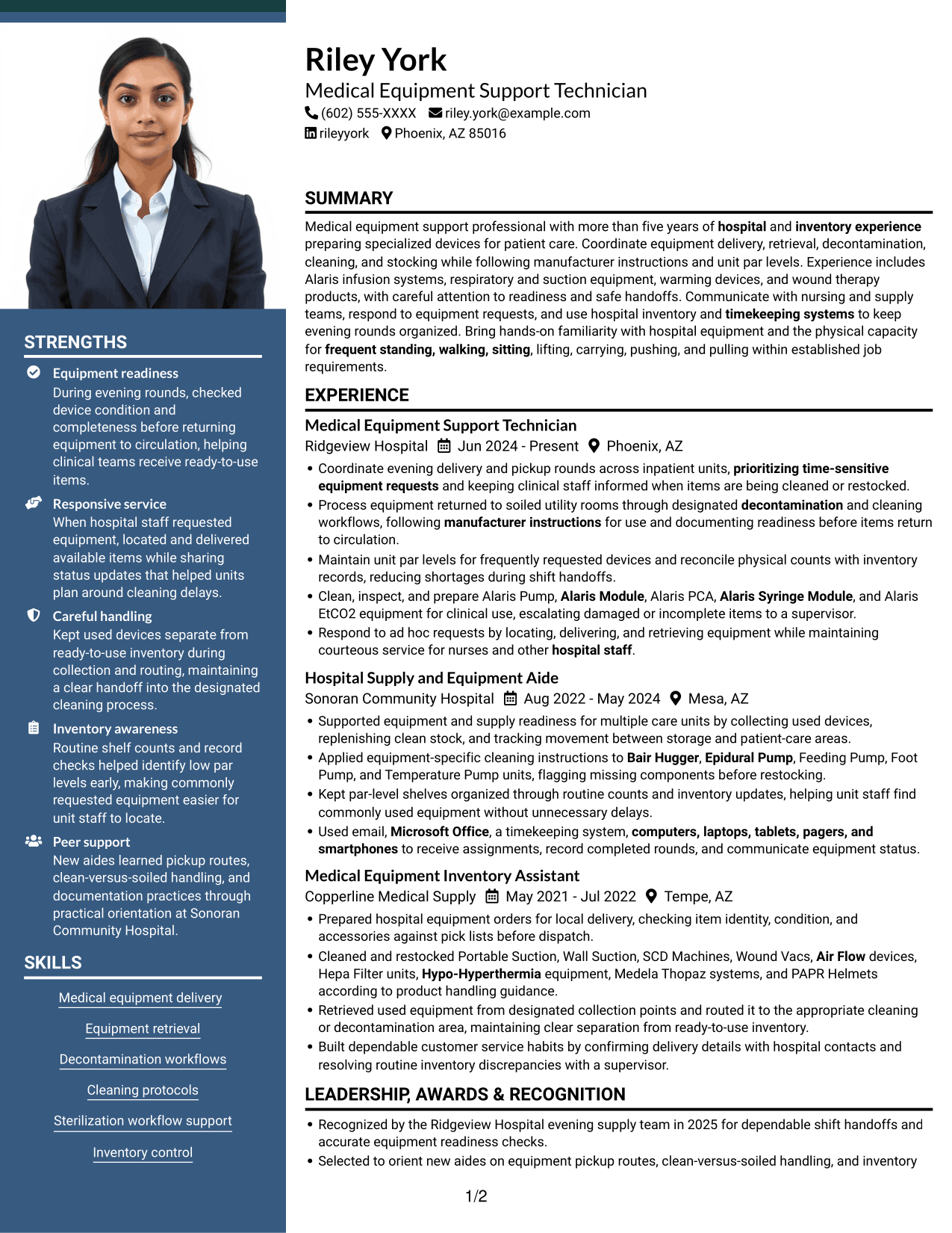 Resume example — page 1