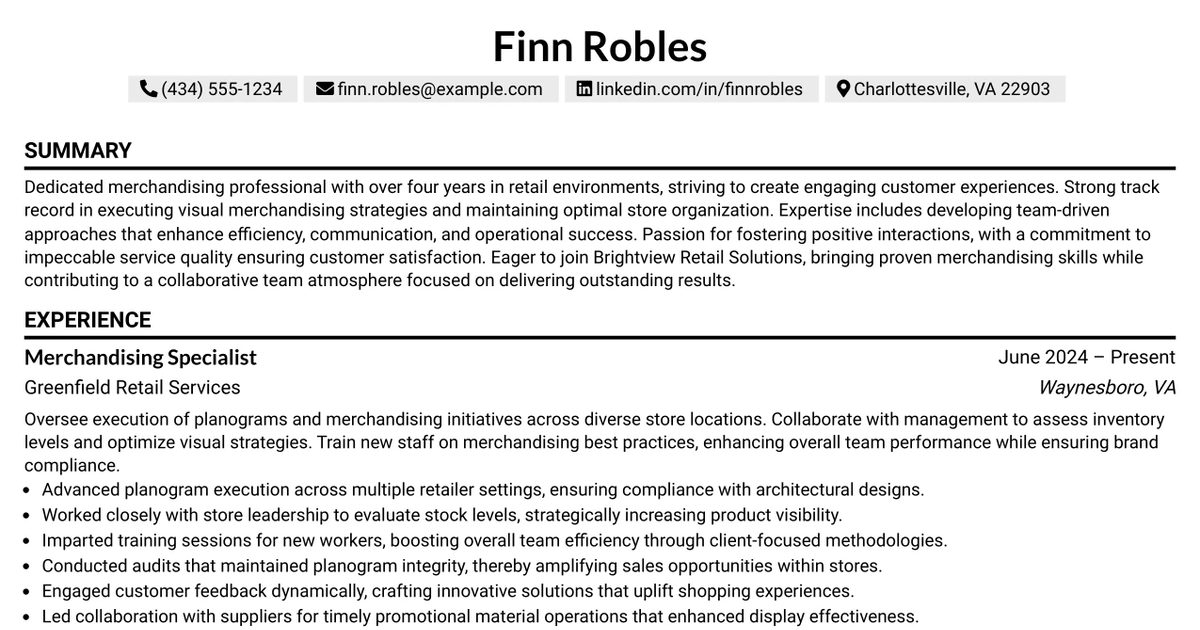 33 Merchandising Sales Associate Resume Templates with Example 2026 (ATS-Optimized)
