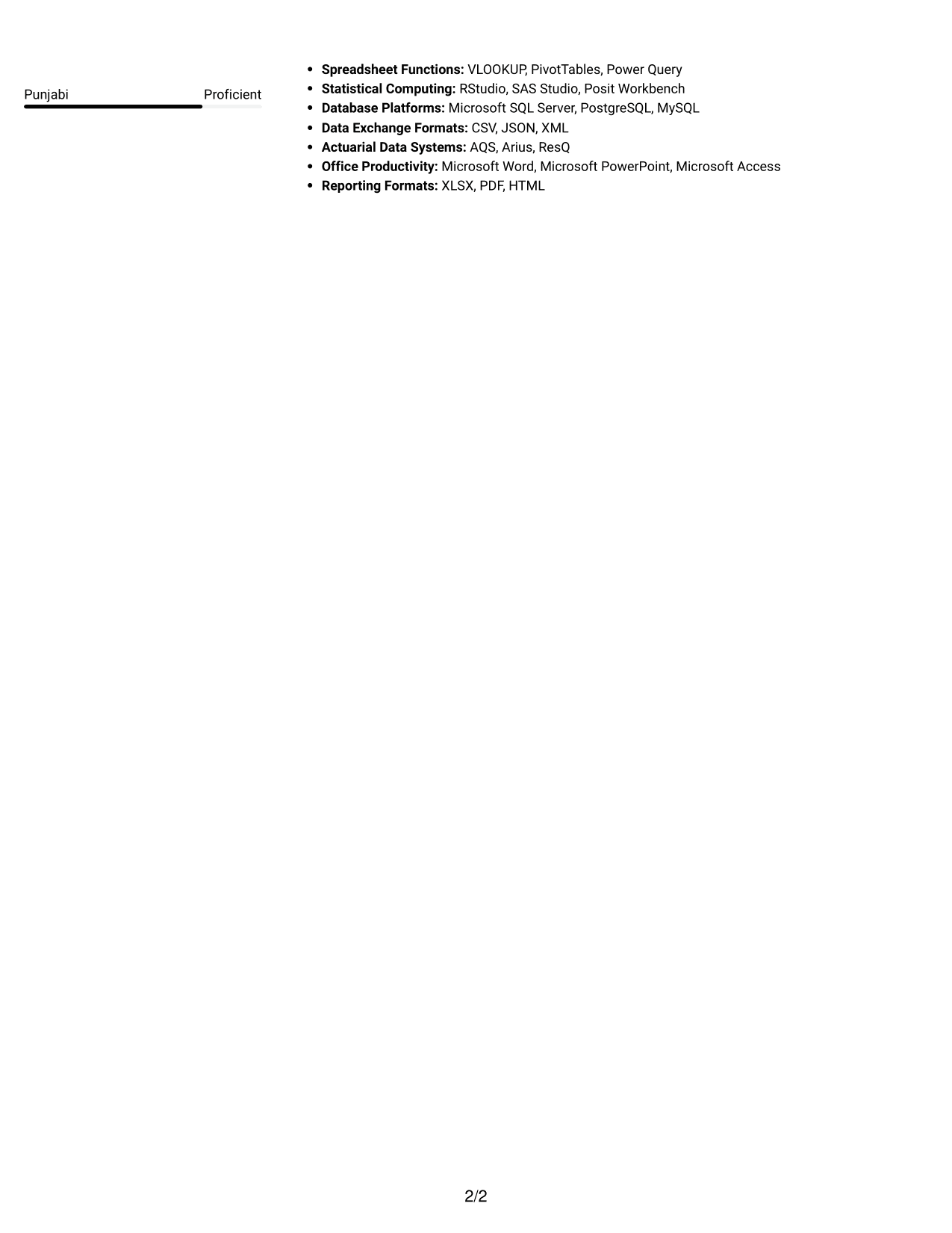 Resume example — page 2