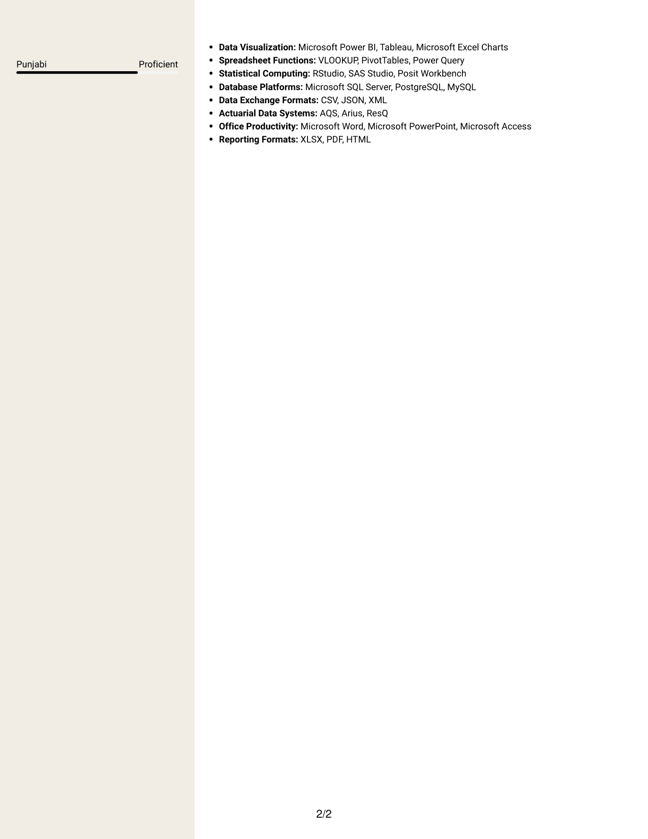 Resume example — page 2