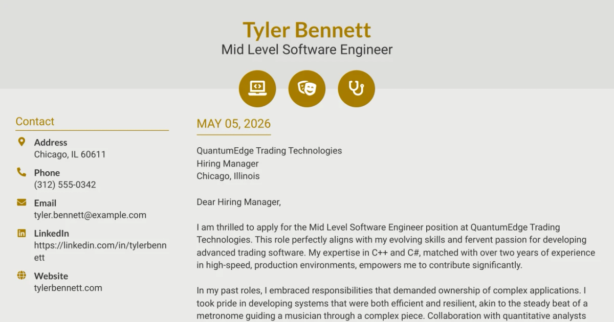 30+ Mid Level Software Engineer Cover Letter Templates with Example 2026
