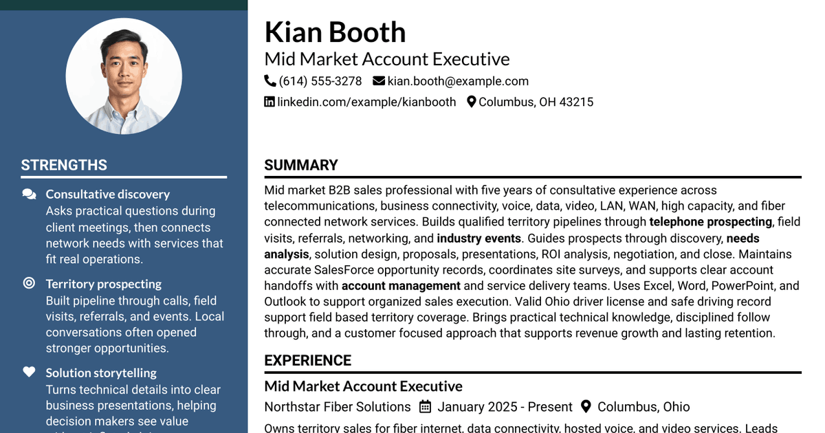 7 Mid Market Account Executive Resume Templates with Example