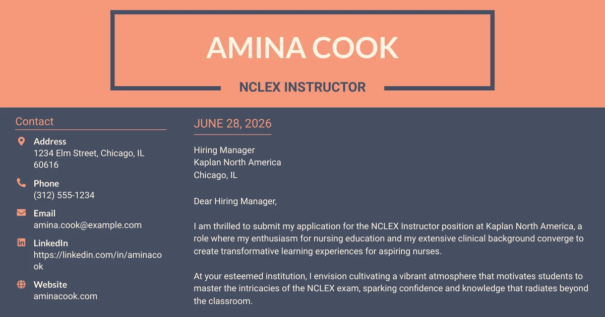 30+ NCLEX Instructor Cover Letter Templates with Example 2026