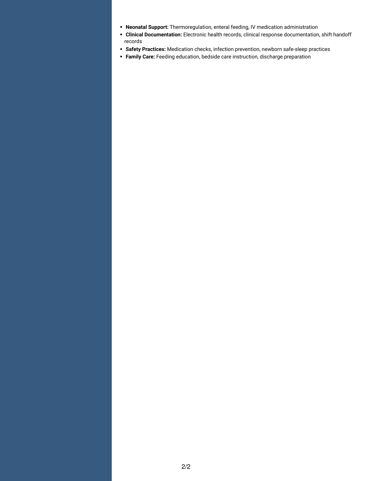 Resume example — page 2