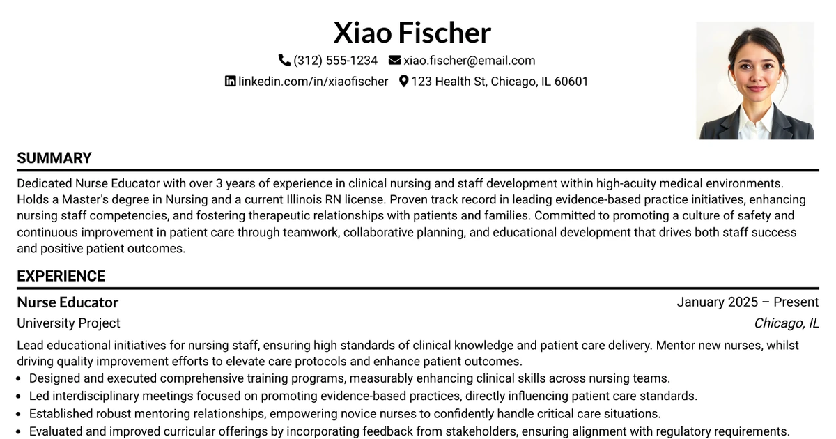 33 Nurse Educator Resume Templates with Example 2026 (ATS-Optimized)