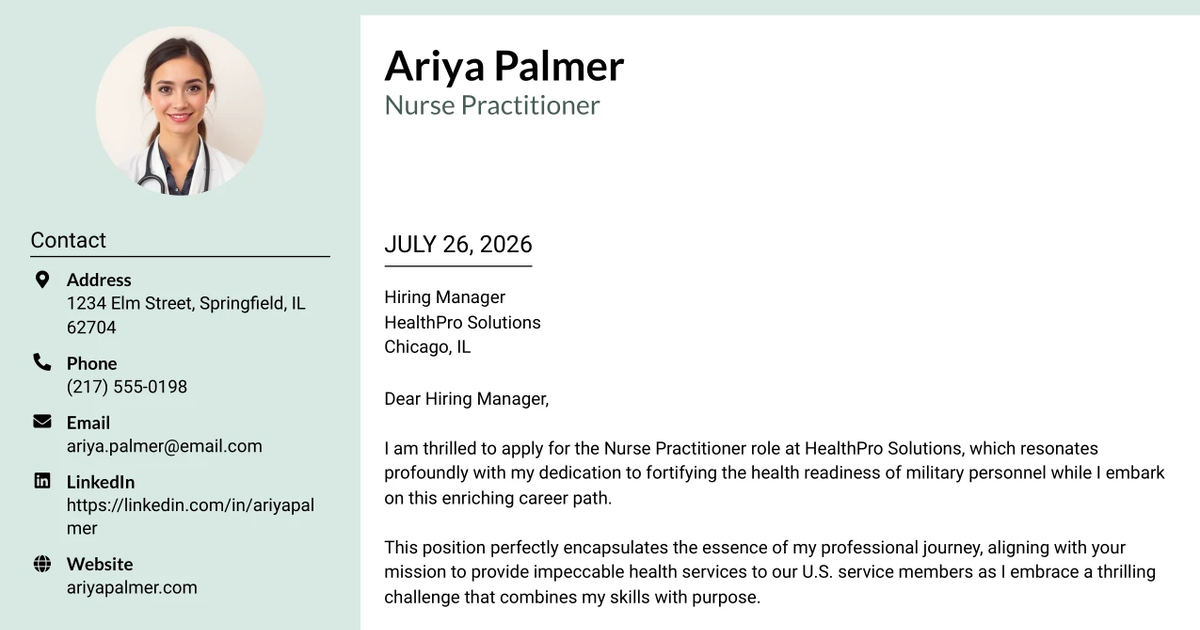 30+ Nurse Practitioner Cover Letter Templates with Example 2026