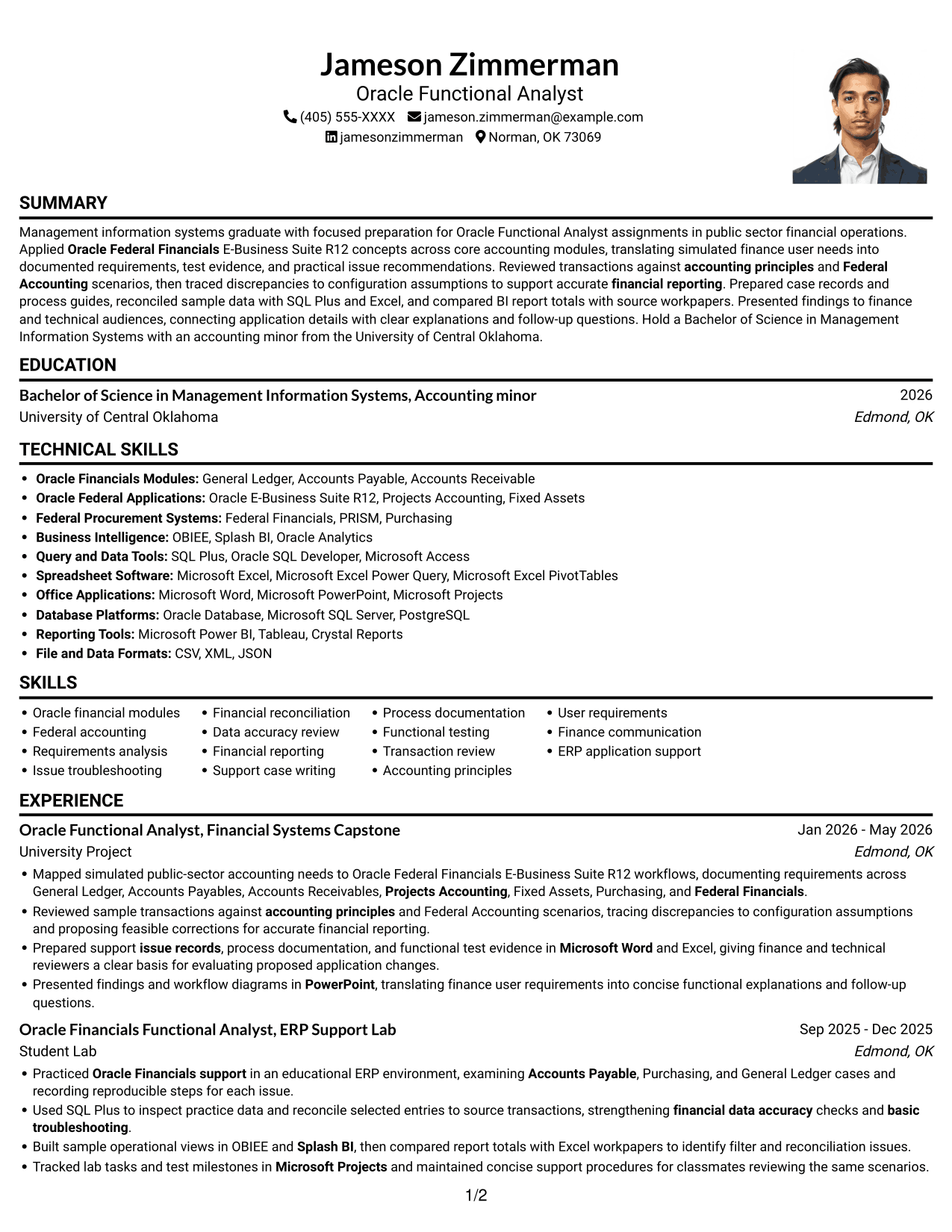 Resume example — page 1