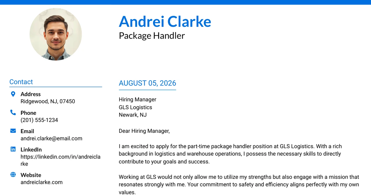 30+ Package Handler Cover Letter Templates with Example 2026