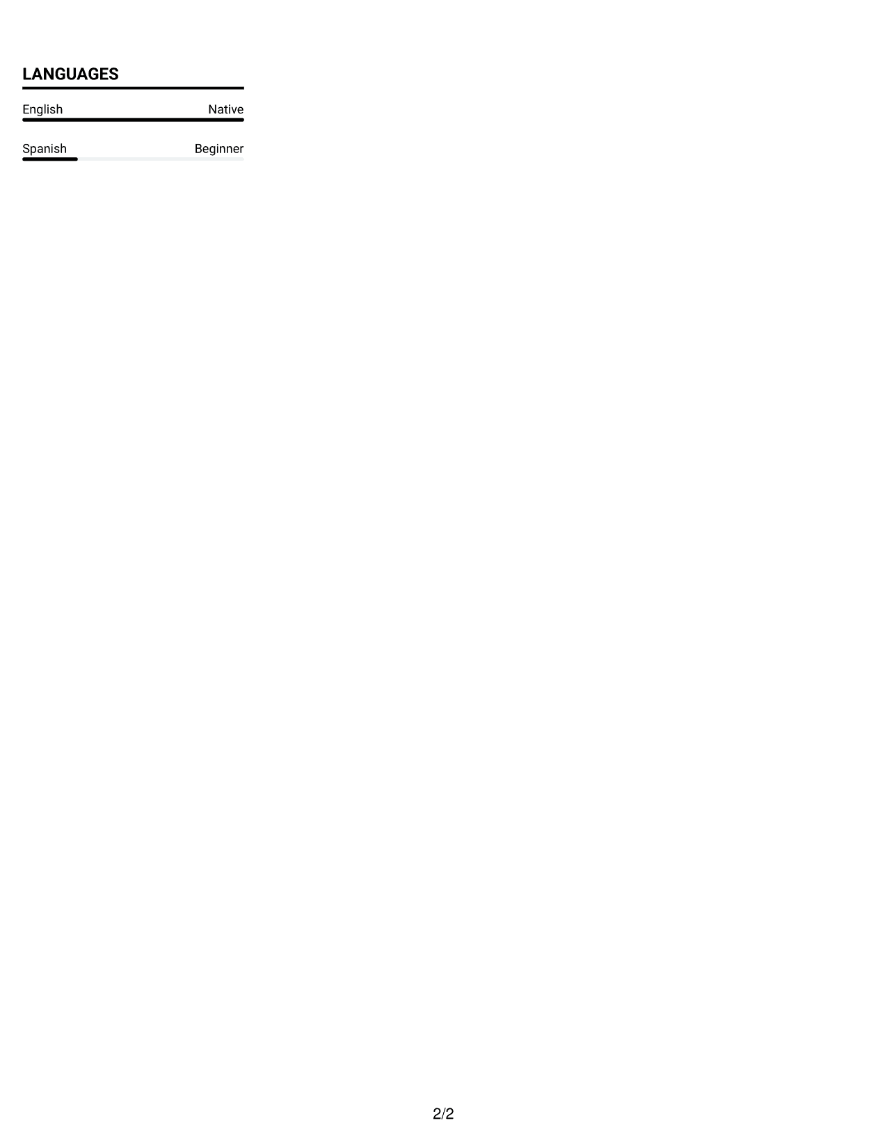 Resume example — page 2